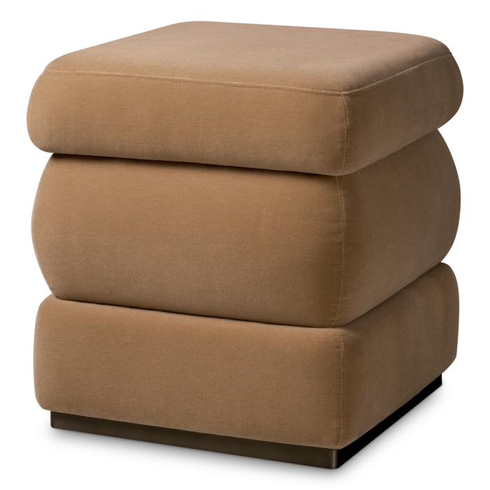 Scaun Fifth cu finisaj bronz Morris Merinos, camel |W. 49 | D. 49 | H. 52 cm  [1]