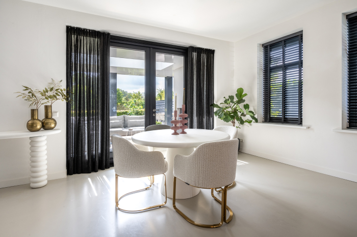 Scaun Hadley gri catifelat / auriu mat [6]