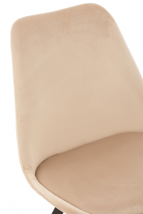 Scaun Helene, Textil/Metal, Bej/Negru, 55x49x84 cm [4]