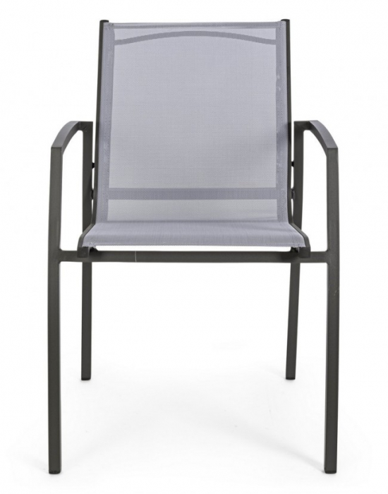 Scaun Hilla, Aluminiu, Negru, 56.5x61x87 cm  [2]