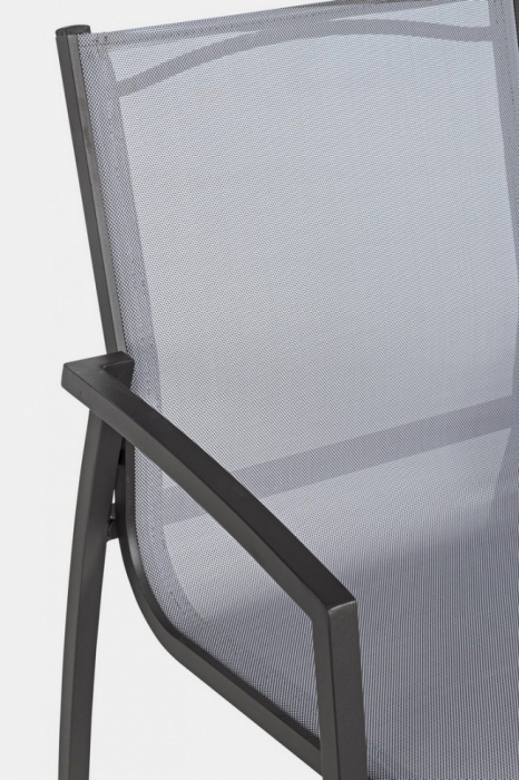Scaun Hilla, Aluminiu, Negru, 56.5x61x87 cm  [4]