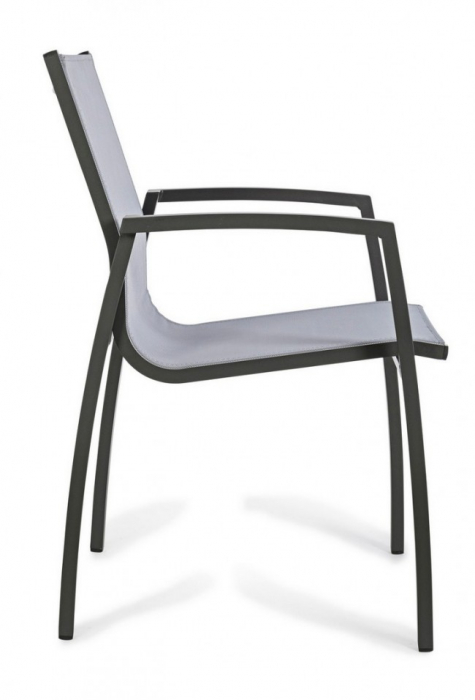 Scaun Hilla, Aluminiu, Negru, 56.5x61x87 cm  [3]