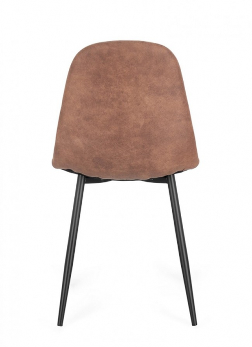 Scaun Irelia din Microfibra Negru/Cognac [4]