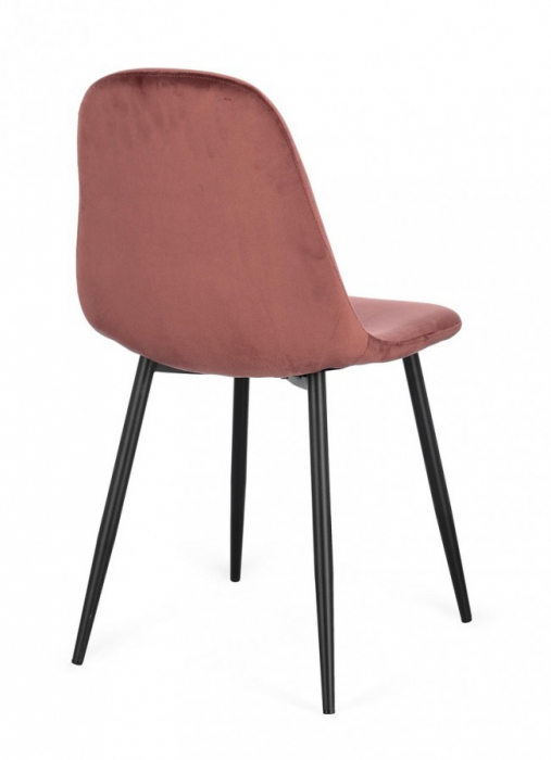 Scaun Irelia Negru/Roz din Catifea [2]