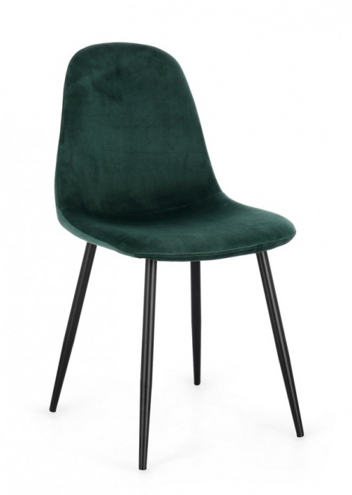 Scaun Irelia Negru/Verde Inchis din Catifea [1]