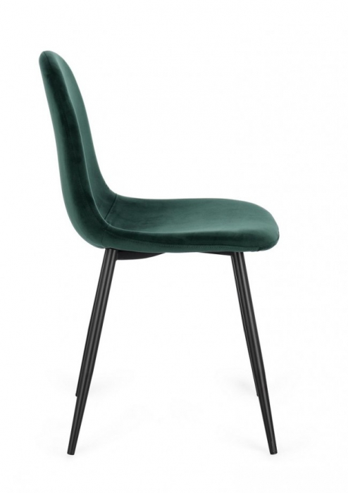 Scaun Irelia Negru/Verde Inchis din Catifea [5]