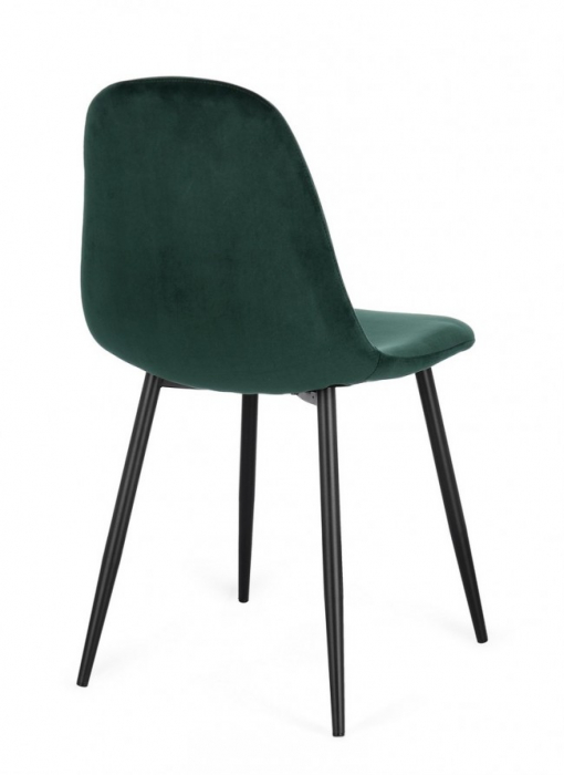 Scaun Irelia Negru/Verde Inchis din Catifea [2]