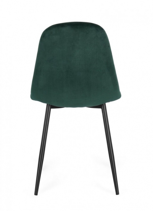 Scaun Irelia Negru/Verde Inchis din Catifea [4]