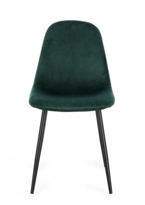 Scaun Irelia Negru/Verde Inchis din Catifea [3]