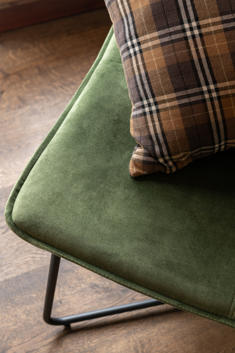 Scaun Isabel, Textil/Metal, Verde, 70.7x66.9x76.7 cm [10]