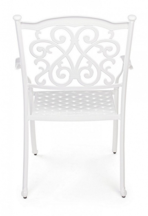 Scaun Ivrea, Aluminiu, Alb, 65x60x92 cm [4]