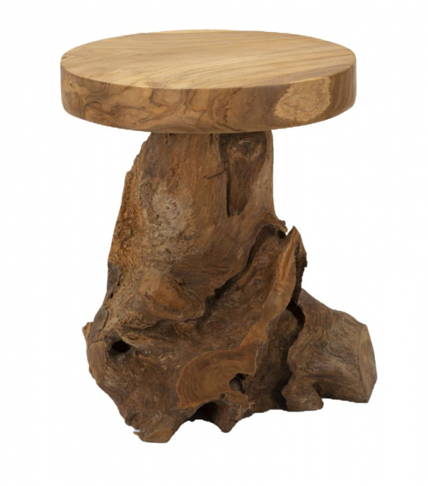 Scaun, JAMET din tec reciclat ø 35x40 cm (piesa unica) [1]