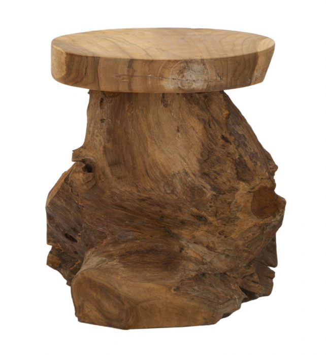 Scaun, JAMET din tec reciclat ø 35x40 cm (piesa unica) [2]