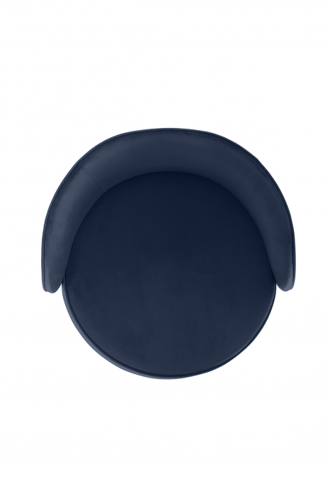 Scaun Jamie, Poliester, Albastru inchis, 59x78x57 cm [3]
