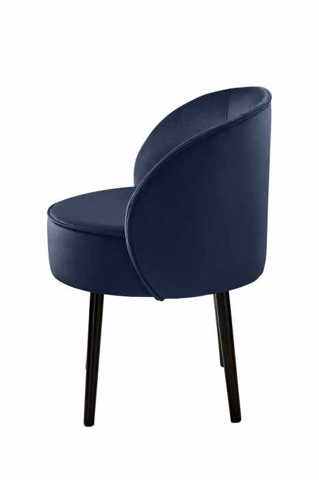 Scaun Jamie, Poliester, Albastru inchis, 59x78x57 cm [2]