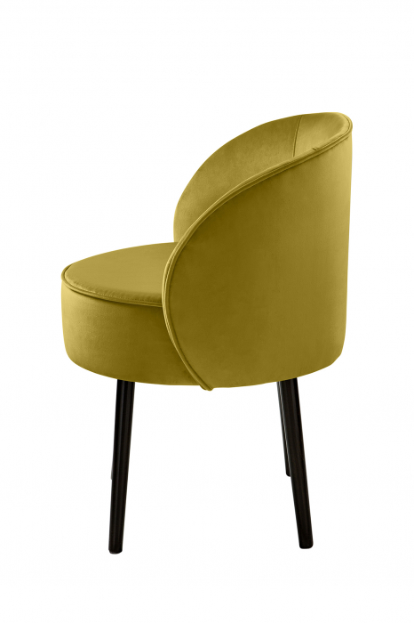 Scaun Jamie, Poliester, Galben inchis, 59x78x57 cm [4]