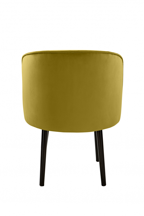 Scaun Jamie, Poliester, Galben inchis, 59x78x57 cm [3]