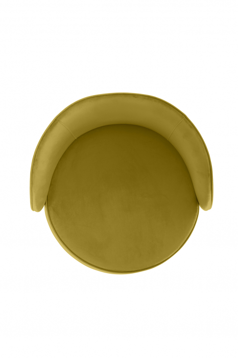 Scaun Jamie, Poliester, Galben inchis, 59x78x57 cm [2]