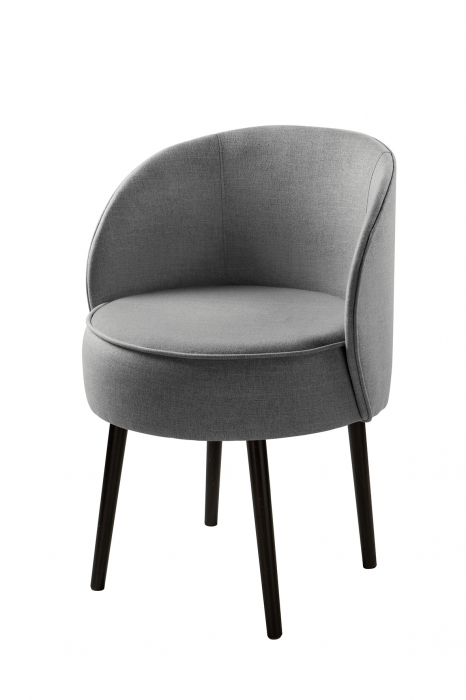 Scaun Jamie, Poliester, Gri, 59x78x57 cm [5]