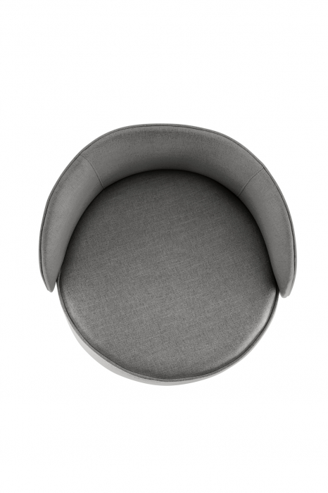 Scaun Jamie, Poliester, Gri, 59x78x57 cm [2]