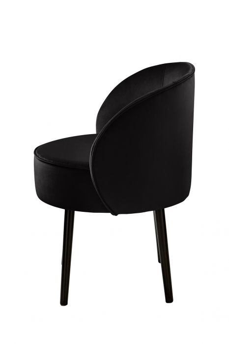 Scaun Jamie, Poliester, Negru, 59x78x57 cm [2]