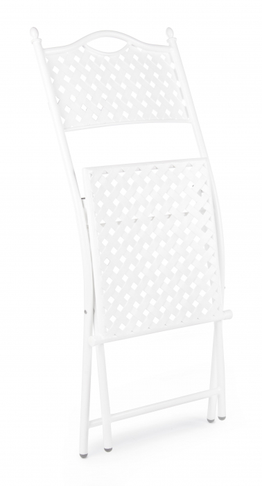 Scaun Jenny, Otel inoxidabil/Poliester, Alb, 40x53x88 cm [4]
