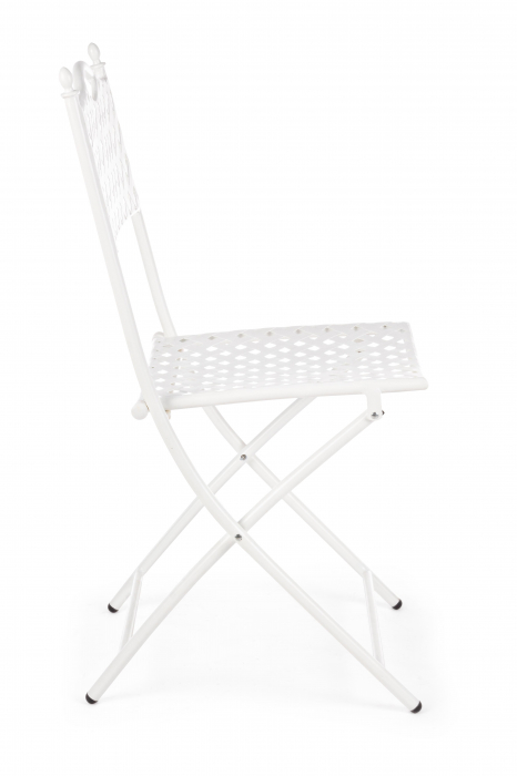 Scaun Jenny, Otel inoxidabil/Poliester, Alb, 40x53x88 cm [2]