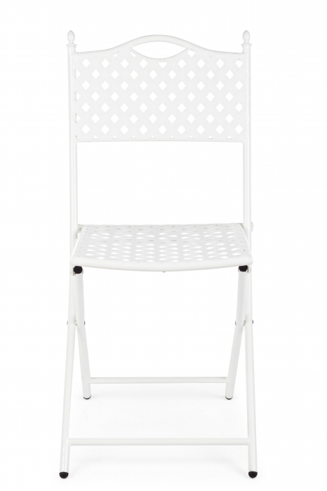 Scaun Jenny, Otel inoxidabil/Poliester, Alb, 40x53x88 cm [3]