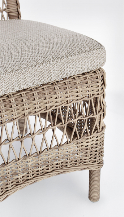 Scaun Jupiter, Aluminiu/Poliester, Natural, 48x63x95 cm [4]
