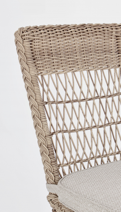 Scaun Jupiter, Aluminiu/Poliester, Natural, 48x63x95 cm [3]