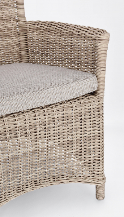 Scaun Jupiter, Aluminiu/Poliester, Natural, 64x66x88 cm [5]