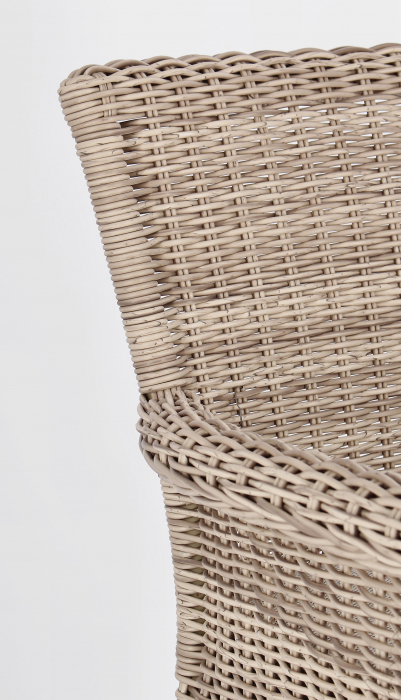 Scaun Jupiter, Aluminiu/Poliester, Natural, 64x66x88 cm [4]
