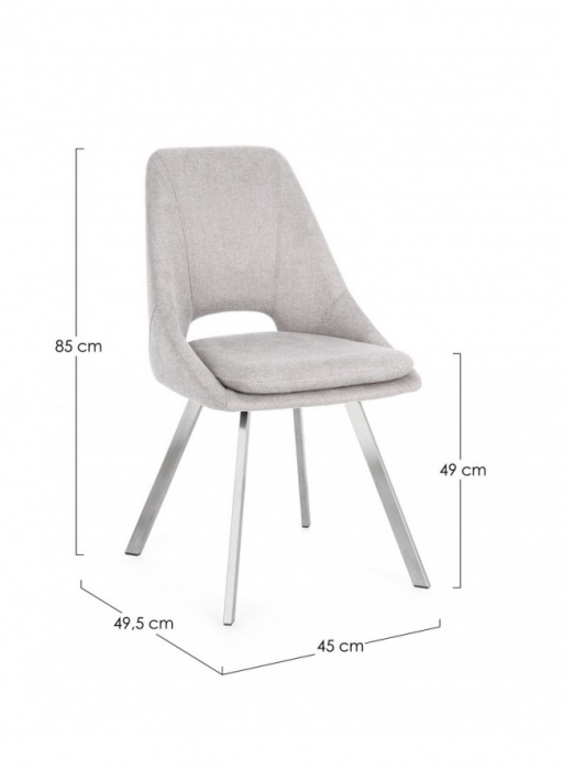 Scaun Kashar Gri Deschis [3]