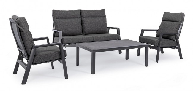 Scaun KLEDI, aluminiu, negru, 72x81x98cm [2]