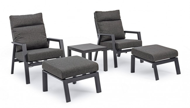 Scaun KLEDI, aluminiu, negru, 72x81x98cm [3]
