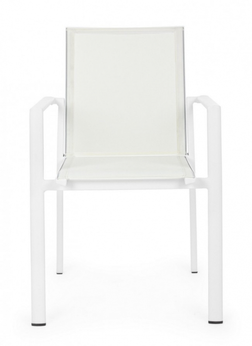 Scaun Konnor, Aluminiu, Alb, 56.2x60x88 cm  [3]