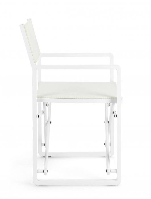 Scaun Konnor, Aluminiu/Poliester, Alb, 55x50.5x84.5 cm [6]