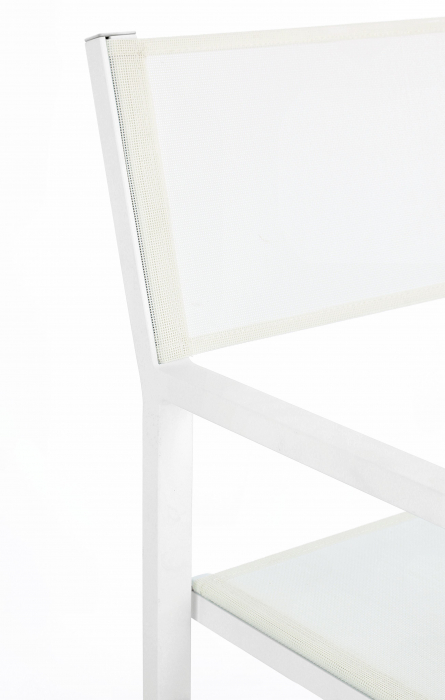 Scaun Konnor, Aluminiu/Poliester, Alb, 55x50.5x84.5 cm [7]