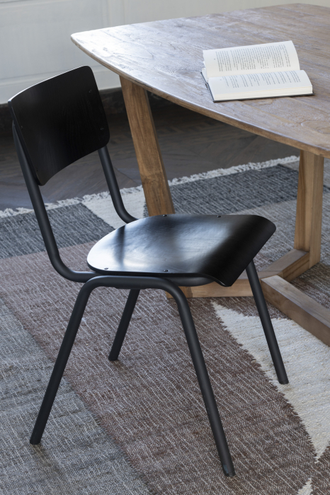 Scaun, Lemn/Metal Negru [1]