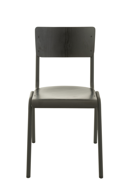 Scaun, Lemn/Metal Negru [2]
