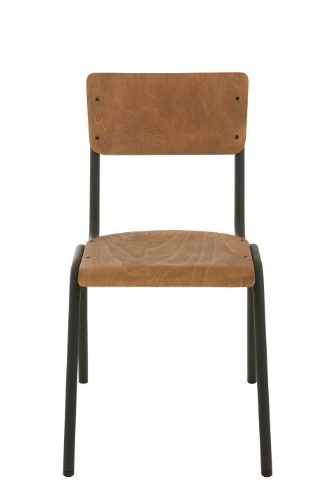 Scaun, Lemn/Metal Negru [2]