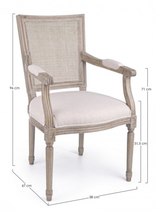 Scaun Liliane, Lemn, Natural, 48x91x90 [2]