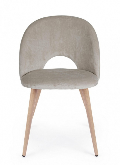 Scaun Linzey, Metal-Poliester, Bej, 53x60x82 cm  [2]