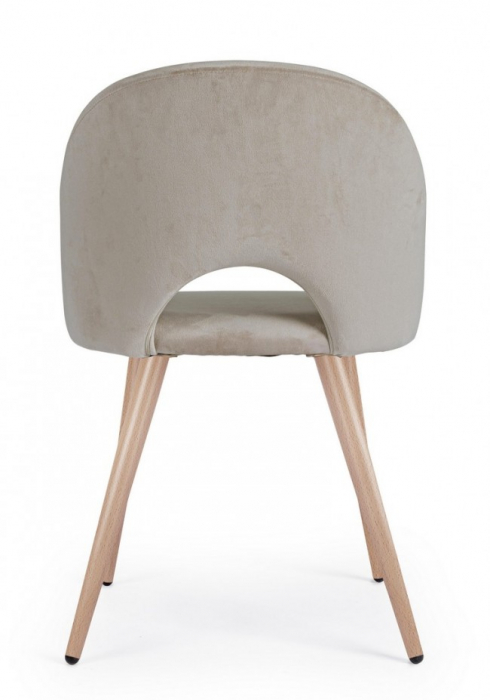Scaun Linzey, Metal-Poliester, Bej, 53x60x82 cm  [3]