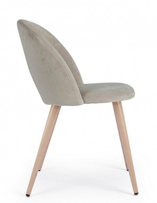 Scaun Linzey, Metal-Poliester, Bej, 53x60x82 cm  [4]