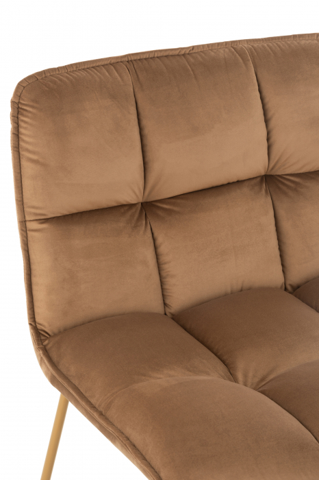 Scaun Lisa, Textil/Metal, Maro, 69.5x67x76.5 cm [4]