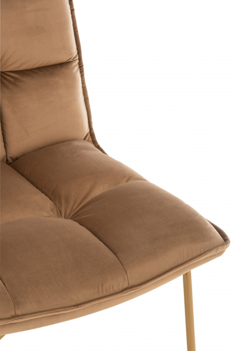 Scaun Lisa, Textil/Metal, Maro, 69.5x67x76.5 cm [3]