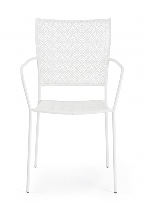 Scaun Lizette, Aluminiu/Poliester, Alb, 54x55x89 cm [9]