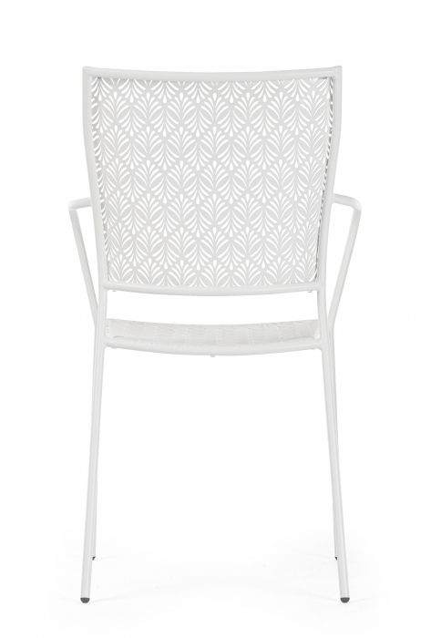Scaun Lizette, Aluminiu/Poliester, Alb, 54x55x89 cm [4]