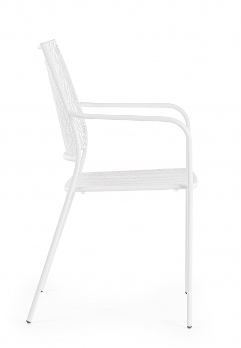 Scaun Lizette, Aluminiu/Poliester, Alb, 54x55x89 cm [5]